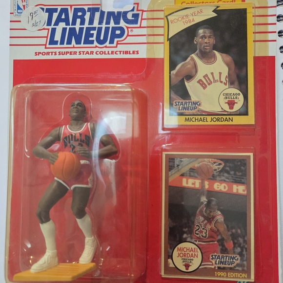 Michael Jordan Starting Lineup 1990 Kenner Figure w/ Rookie Year Card – Sealed - Picture 11 of 11